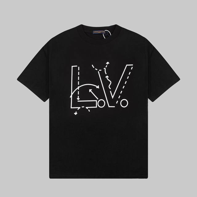 Dl55 Dlv Dlouis Vuitton 路易威登 Dlogo印花字母短袖T恤 定制260克同缸染面料 手感非常舒服 春夏最新砖柜同步 Os落肩版型 时尚