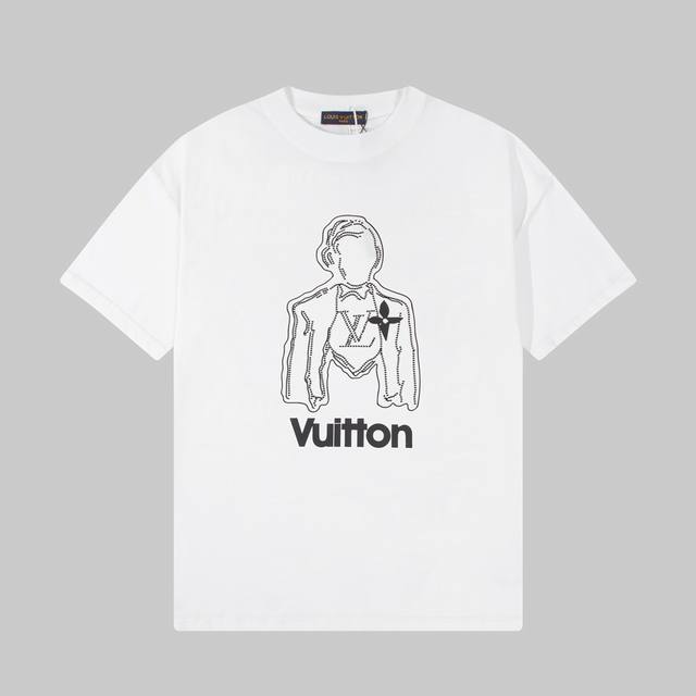 Dl76 Dlv Dlouis Vuitton 路易威登 25Ss图案印花短袖T恤 定制280克同缸染面料 手感非常舒服 春夏最新砖柜同步 Os落肩版型 时尚又