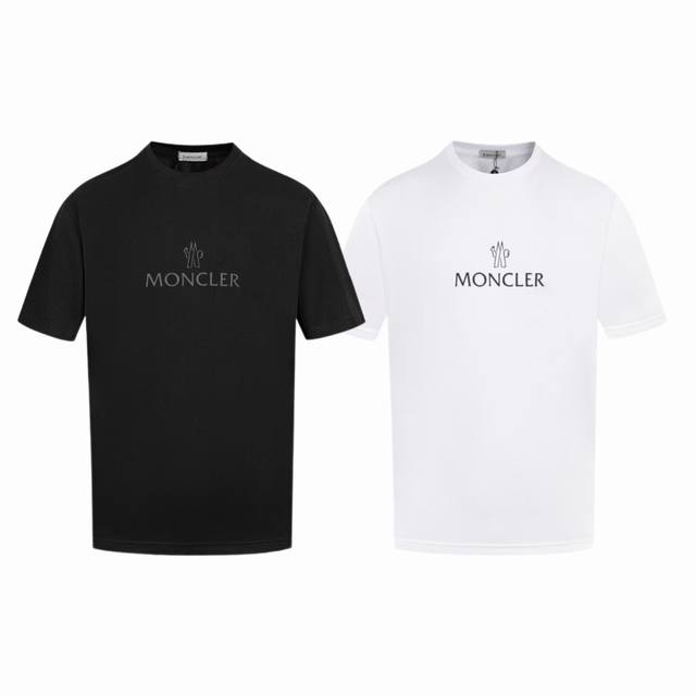 上新 款号：Mk1077 2025早春Moncler 蒙口 官网同款印花图案 双纱纯棉短袖 - 260G双纱纯棉顶级面料 手感柔软 百分百纯棉独家出货 定染硫化