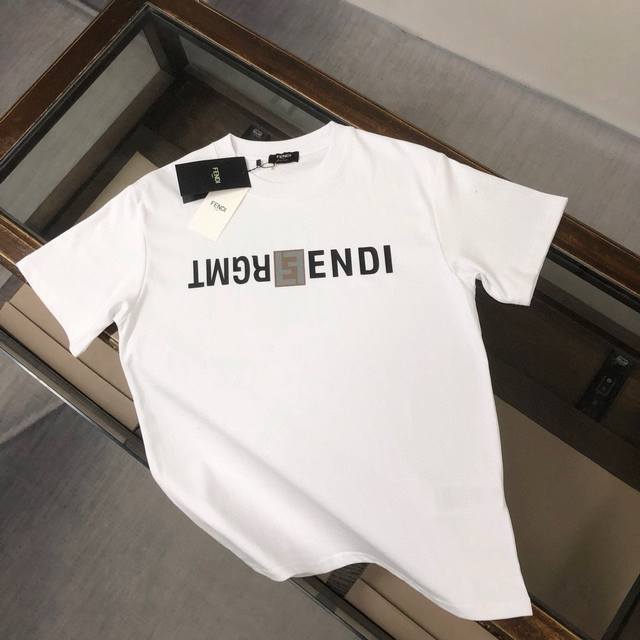 款号:Fd36 Fendi 芬迪 2025夏季新款圆领短袖T恤！ - 260G双纱纯棉顶级面料 手感柔软 百分百纯棉独家出货 定染硫化黑无尘处理面料 -面料：2