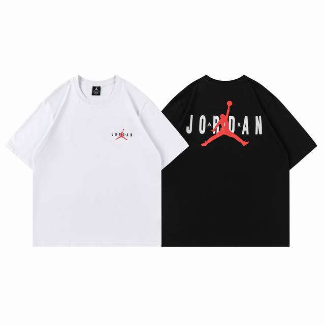 353#乔丹 T恤 黑 白 M-Xxl