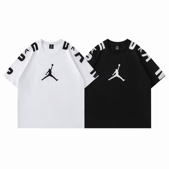 350#乔丹 T恤 黑 白 M-Xxl