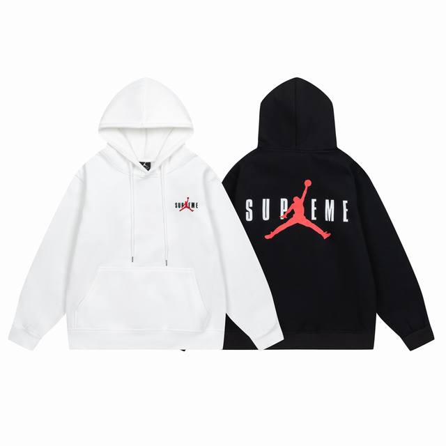 675#Aj飞人加绒卫衣 黑 白 M-Xxl