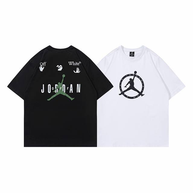 300#乔丹短袖 黑色 白色 M-Xxl