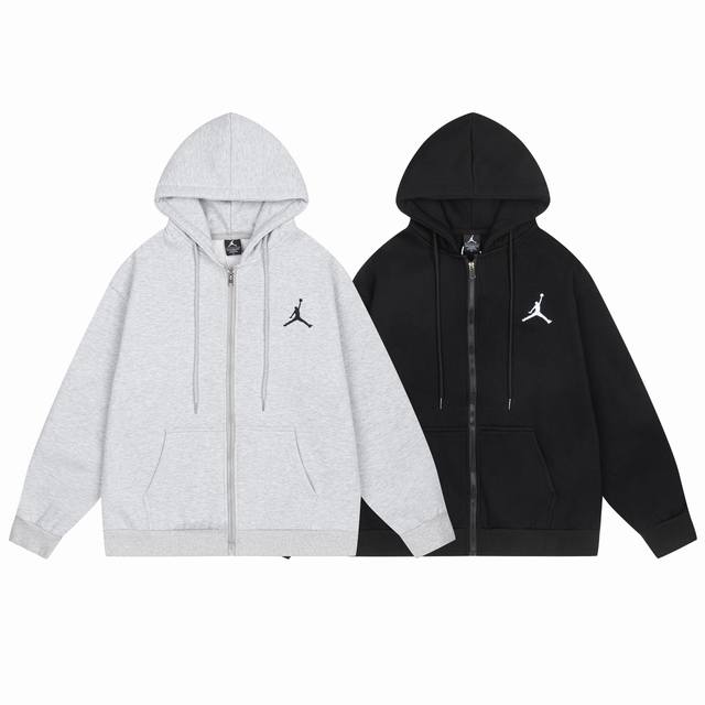657#Aj飞人加绒外套 黑 灰 M-Xxl