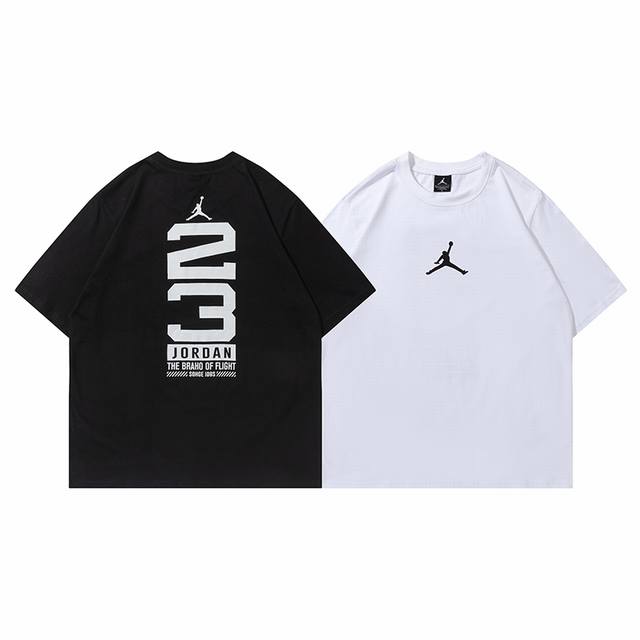 272#乔丹短袖 黑 白 M-Xxl