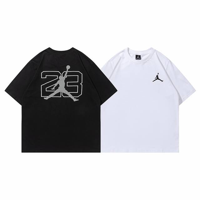 266#乔丹短袖 黑 白 M-Xxl
