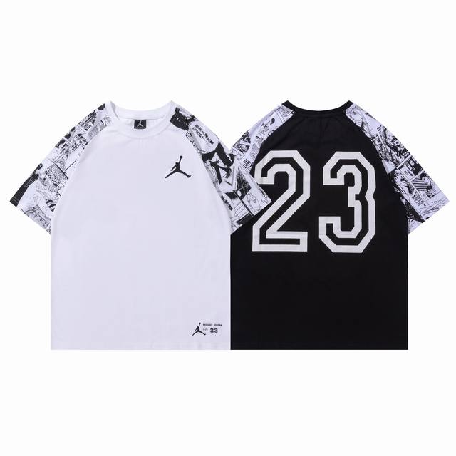 201#乔丹短袖 黑色 白色 M-Xxl