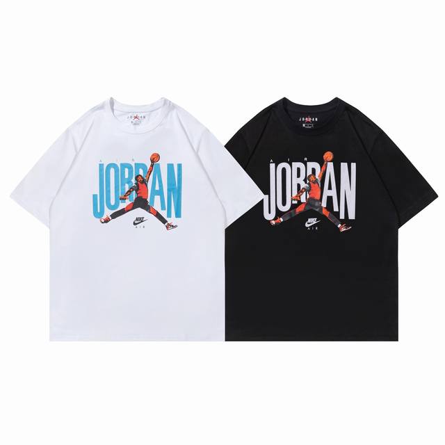 208#乔丹短袖 黑色 白色 M-Xxl