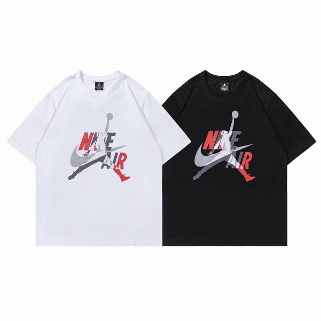 203#乔丹短袖 黑色 白色 M-Xxl