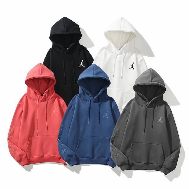 3020#Aj飞人加绒卫衣 黑 白 红 蓝 灰 M-Xxl