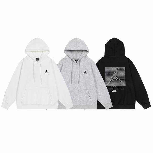 650#Aj飞人加绒卫衣 黑 白 灰 M-Xxl