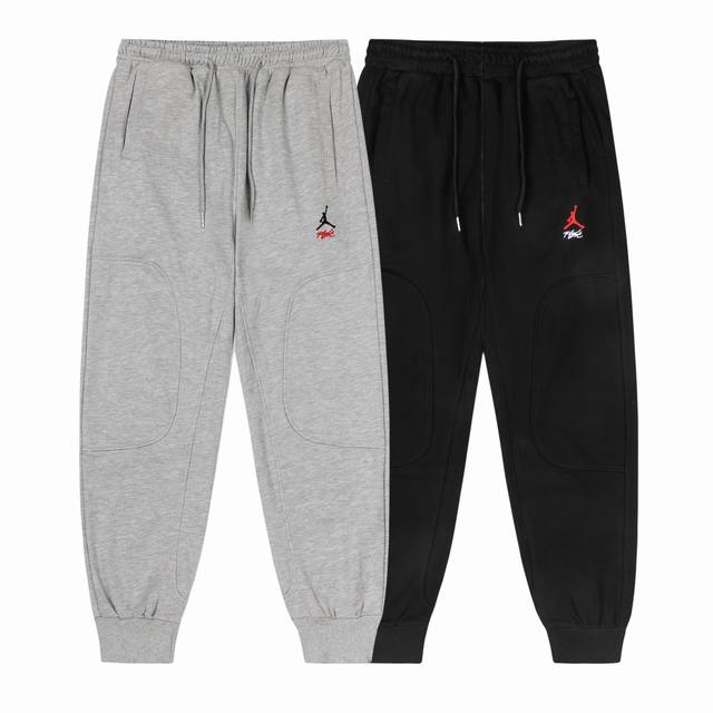 802#Aj飞人毛圈卫裤 黑 灰 M-Xxl