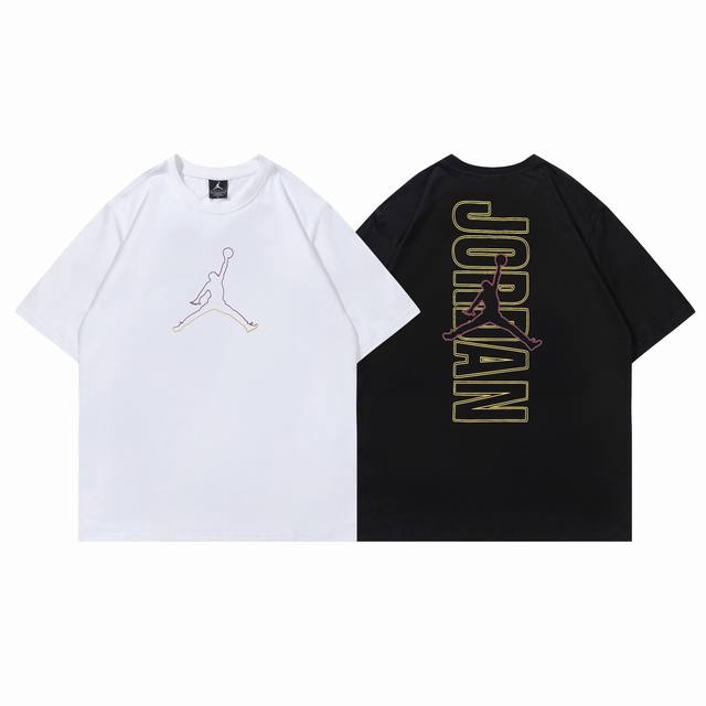 233#乔丹短袖 黑色 白色 M-Xxl