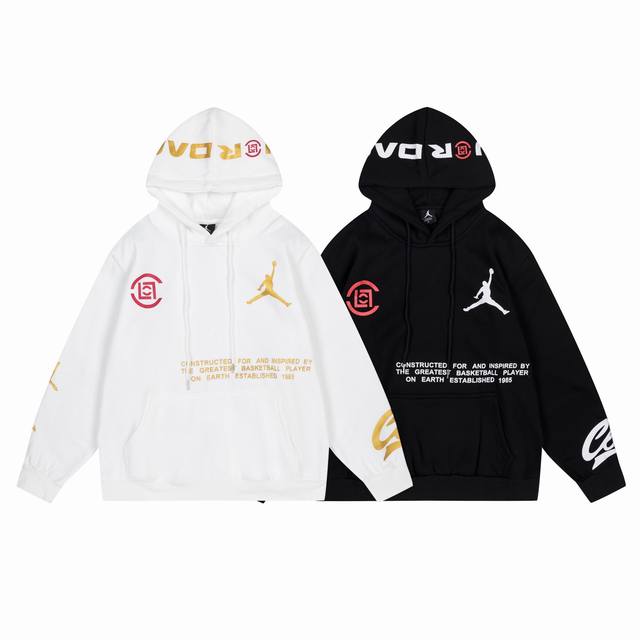 606#Aj飞人加绒卫衣 黑 白 M-Xxl