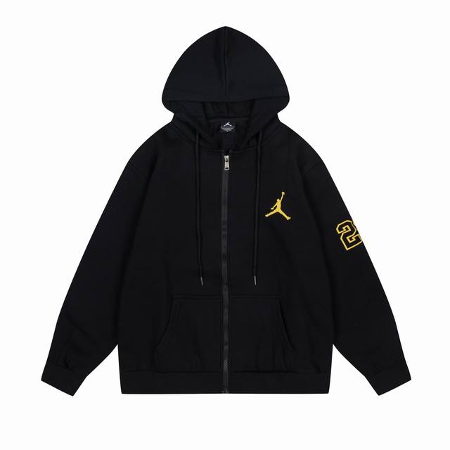3012＃Aj飞人加绒外套 黑色 M-Xxl