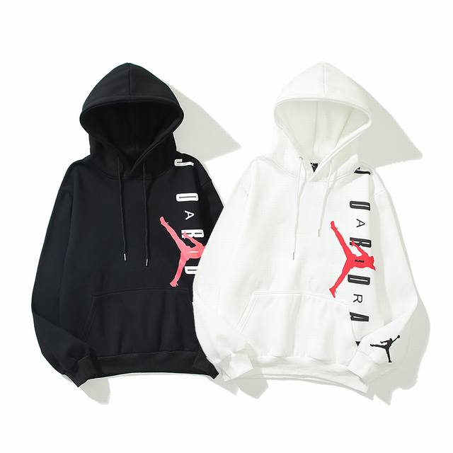 605#Aj飞人加绒卫衣 黑 白 M-Xxl