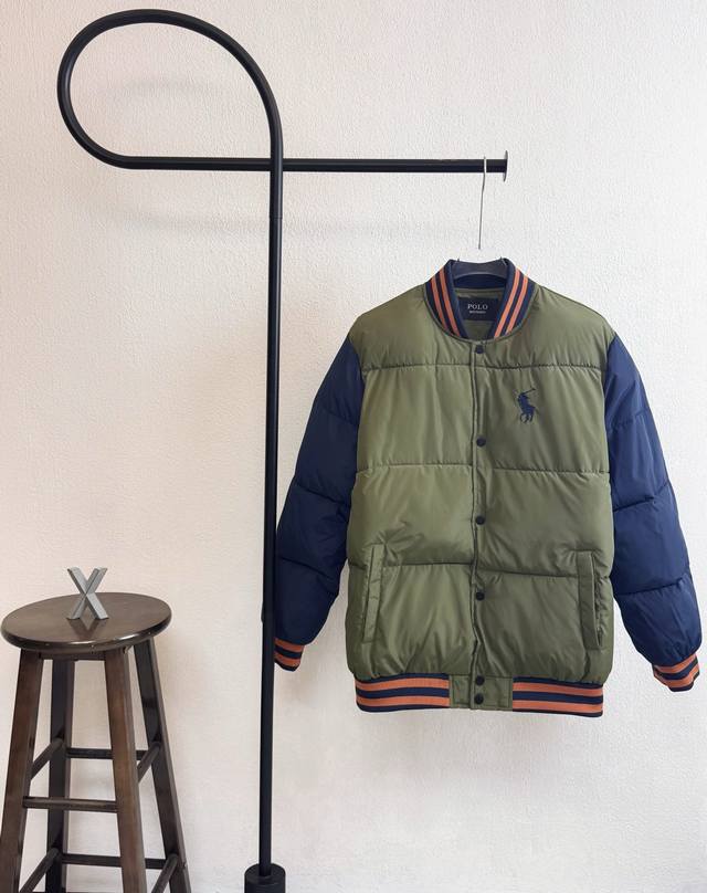 款号Xb0181 Ralphlauren 拉夫劳伦拼接袖子排扣羽绒棉服 两色 男女同款 官网细节一致 全套包装 三标齐全 防潮纸 区别市场通货 随意对比 外层超