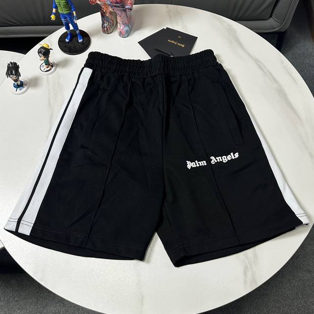 正确版 Palm Angels 棕榈天使条纹毛圈短裤 复古休闲 尺码：S-Xxl