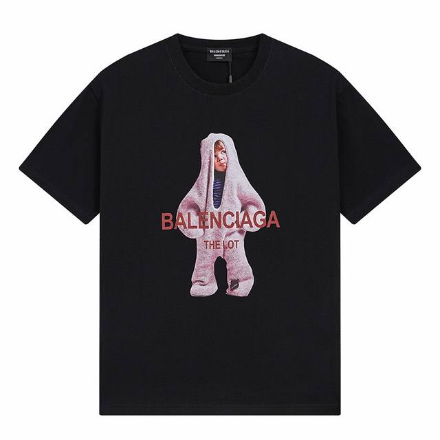 顶级版本 -Balenciaga巴黎世家小男孩印花短袖 宽松版型 采用260克精梳棉双纱 -男女同款 -从面料到辅料全部三标齐全跟足Zp 进口松井公司浆料印花绝
