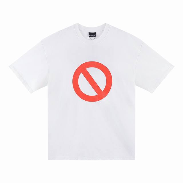 专柜版本巴黎世家Bfrnd X Balenciaga走秀款.白色270克.350克罗纹领口.进口环保印花.前幅竖列印花.后幅龟裂桨.超宽松版.洗水黑色，白色 男