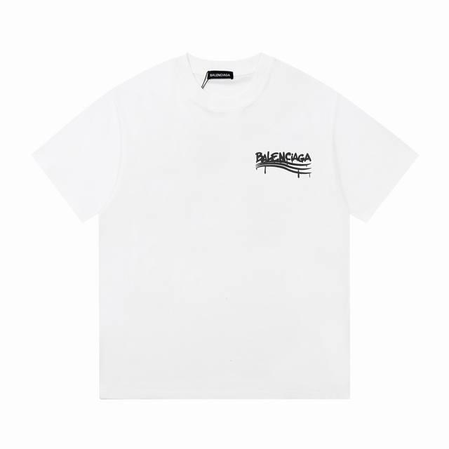 Dbb533# Balenciaga巴黎世家字母“这不是巴黎世家”印花短袖 宽松版型 采用260克精梳棉双纱 从面料到辅料全部三标齐全跟足Zp 进口松井公司浆料