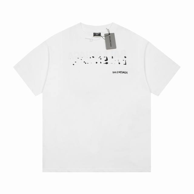 Dbb528# Balenciaga巴黎世家模糊阴影印花短袖 宽松版型 采用260克精梳棉双纱 从面料到辅料全部三标齐全跟足Zp 进口松井公司浆料印花绝不开裂