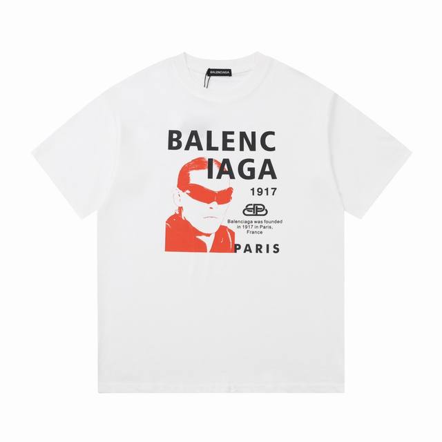 Dbb553# Balenciaga巴黎世家人物1917印花短袖 宽松版型 采用260克精梳棉双纱 从面料到辅料全部三标齐全跟足Zp 进口松井公司浆料印花绝不开