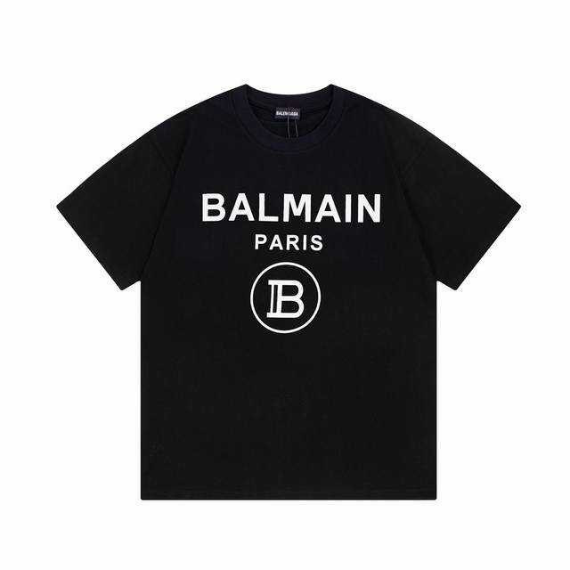 Dbb550# Balenciaga巴黎世家B印花短袖 宽松版型 采用260克精梳棉双纱 从面料到辅料全部三标齐全跟足Zp 进口松井公司浆料印花绝不开裂 整件做