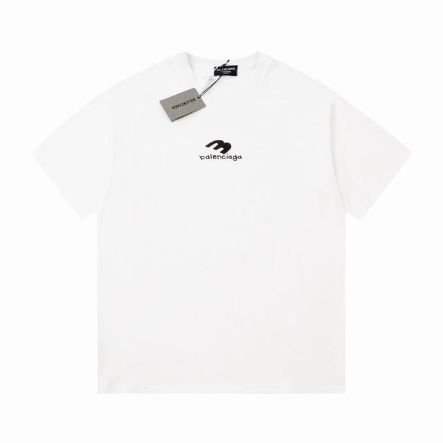 Dbb540# Balenciaga巴黎世家小Logo印花短袖 宽松版型 采用260克精梳棉双纱 从面料到辅料全部三标齐全跟足Zp 进口松井公司浆料印花绝不开裂