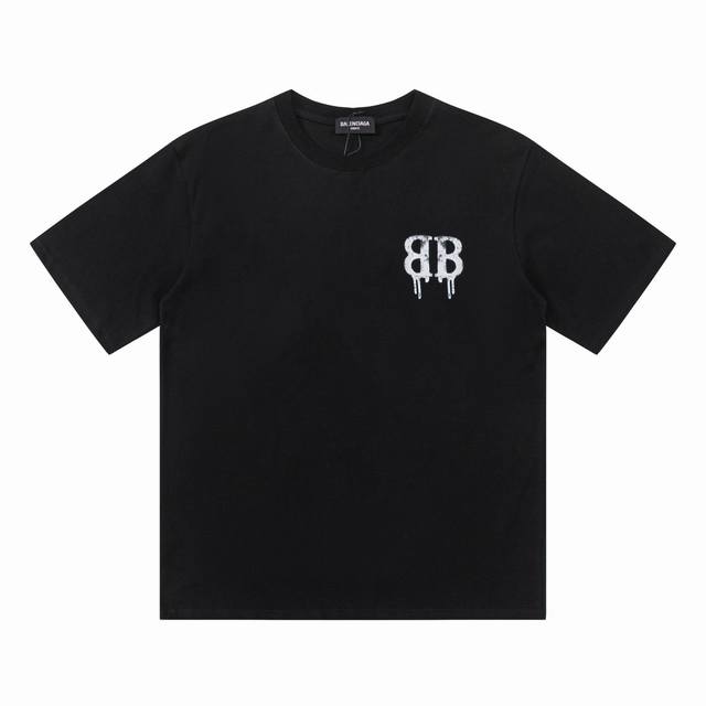 Dbb538# Balenciaga巴黎世家双B做旧涂鸦印花短袖 宽松版型 采用260克精梳棉双纱 从面料到辅料全部三标齐全跟足Zp 进口松井公司浆料印花绝不开