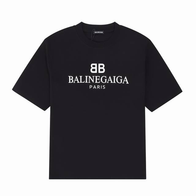 Dbb535# Balenciaga巴黎世家字母双B字母印花短袖 宽松版型 采用260克精梳棉双纱 从面料到辅料全部三标齐全跟足Zp 进口松井公司浆料印花绝不开