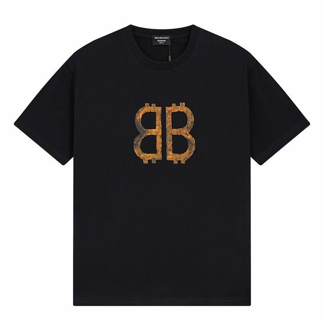 Balenciaga巴黎世家双B涂鸦印花短袖 宽松版型 采用32支270克精梳棉双纱 从面料到辅料全部三标齐全跟足Zp 进口松井公司浆料印花绝不开裂 整件做法采
