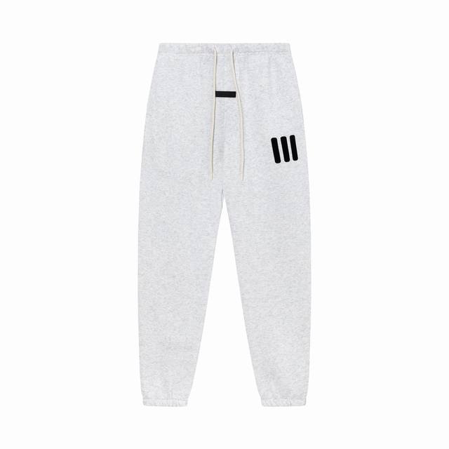 Fog-8809# Feer Of God 复线Essentials 联名三条杠束脚潮牌秋冬款长裤黑色、灰色 S-Xl