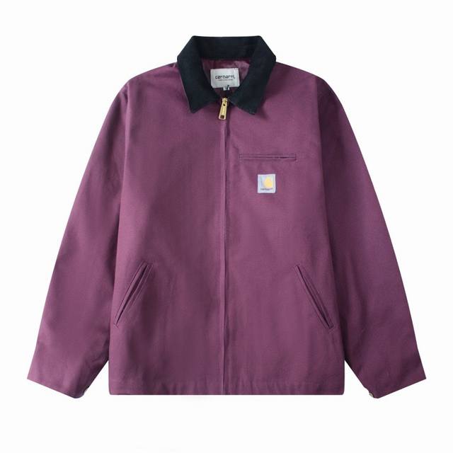 上新： 款号：B106 Carhartt Wip卡哈特经典款底特律拉链夹克情侣款休闲工装外套 1面料采用全新环保型斜纹布料，轻度水洗感穿越久颜色越好看，非常优质