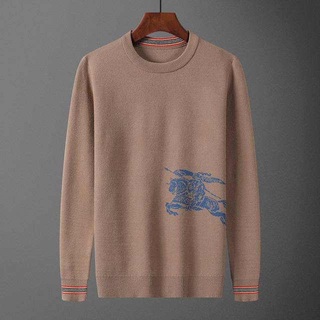 Burberry，毛衣，款号M2197#，码数:M-Xxxl，面料: 莫代尔.抗起球，颜色:咖色