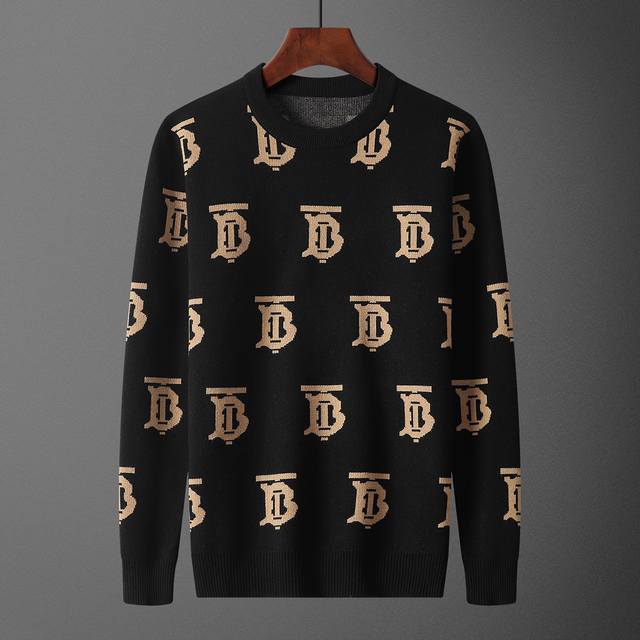 Burberry，毛衣，款号M2218#，码数:M-Xxxl，面料: 莫代尔.抗起球，颜色:黑色