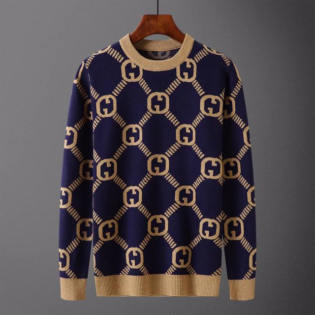 Gucci，毛衣，款号M2138#，码数:M-Xxxl，面料: 莫代尔.抗起球，颜色:宝蓝色