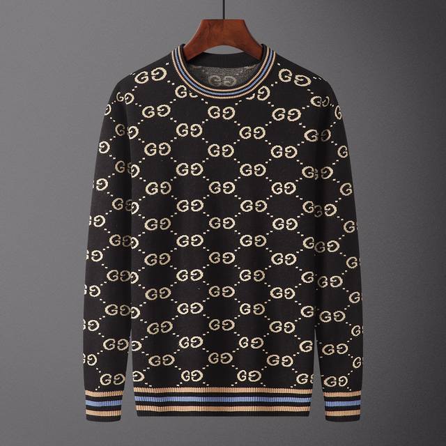 Gucci，毛衣，款号M2187#，码数:M-Xxxl，面料: 莫代尔.抗起球，颜色:黑色