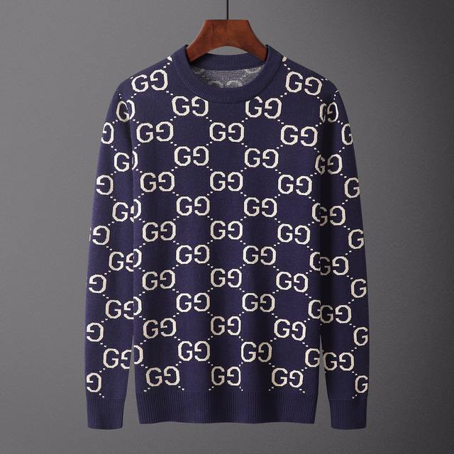 Gucci，毛衣，款号M2172#，码数:M-Xxxl，面料: 莫代尔.抗起球，颜色:宝蓝色