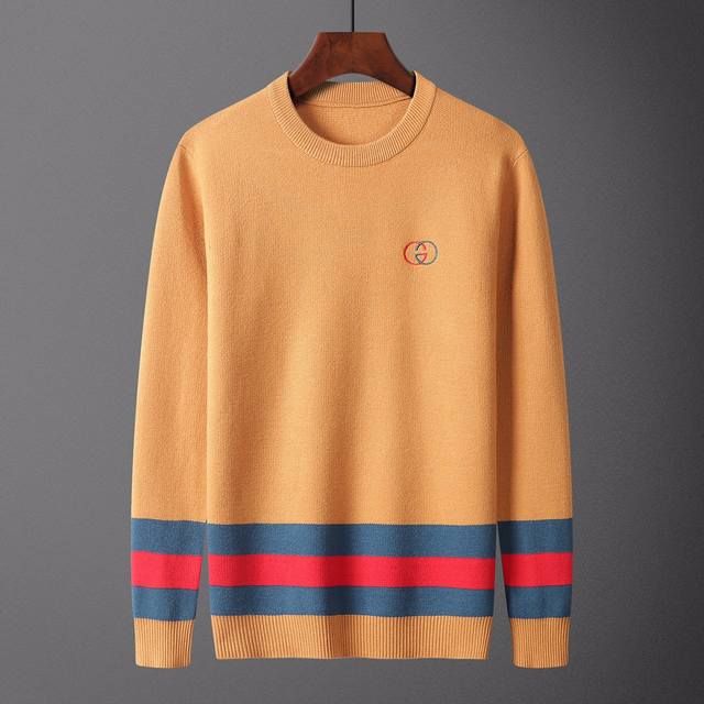 Gucci，毛衣，款号M2174#，码数:M-Xxxl，面料: 莫代尔.抗起球，颜色:卡其色