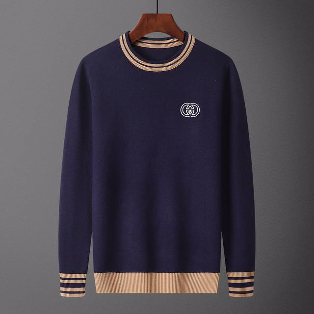 Gucci，毛衣，款号M2171#，码数:M-Xxxl，面料: 莫代尔.抗起球，颜色:宝蓝色