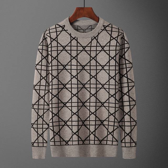 Dior，毛衣，款号M2201#，码数:M-Xxxl，面料: 莫代尔.抗起球，颜色:灰色