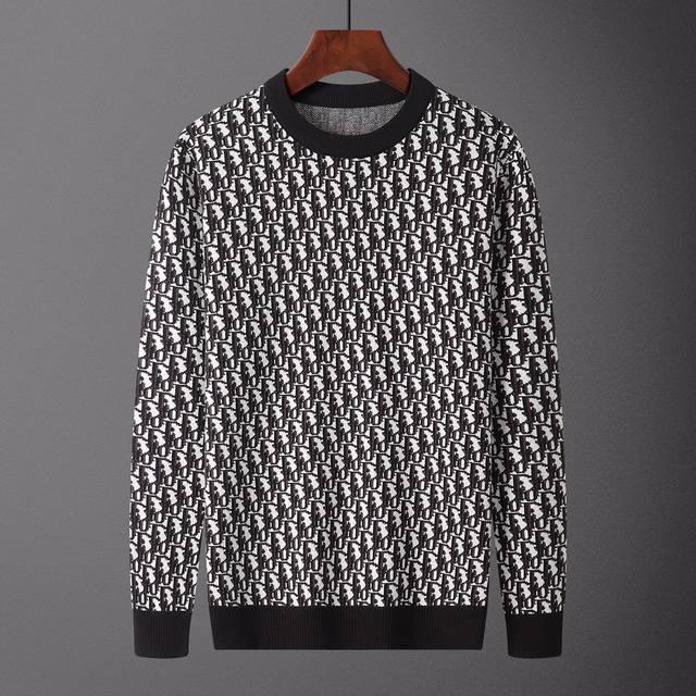 Dior，毛衣，款号M2175#，码数:M-Xxxl，面料: 莫代尔.抗起球，颜色:黑色