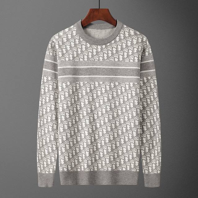 Dior，毛衣，款号M2217#，码数:M-Xxxl，面料: 莫代尔.抗起球，颜色:灰色