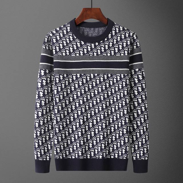 Dior，毛衣，款号M2217#，码数:M-Xxxl，面料: 莫代尔.抗起球，颜色:宝蓝色