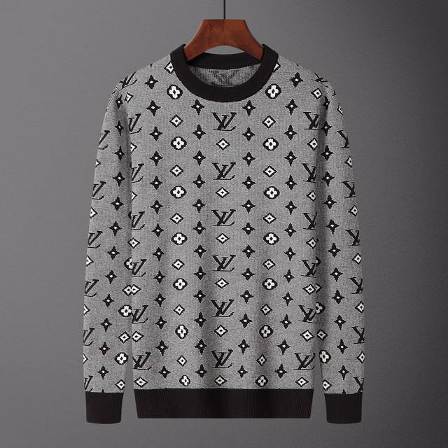 Louis.Vutton，毛衣，款号M2194#，码数:M-Xxxl，面料: 莫代尔.抗起球，颜色:灰色