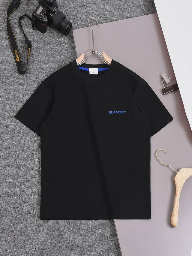 Burberry 甄选260克定制面料 顶级品质 精制字母Logo＋数码渐变工艺 男女同款 尺码S M L Xl Xxl 五个码 颜色黑色 白色