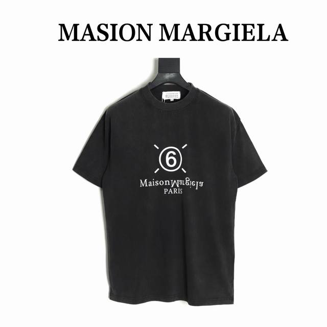 Maison Margiela 马吉拉 25Ss 水洗字母短袖T恤 面料定织定染280G32支双纱面料，宽幅领口螺纹300G1*1全棉螺纹，久穿不变形，面料从买