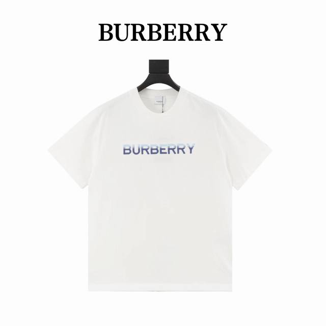 巴宝莉Burberry 间色立体刺绣标语绣短袖 Size:Xs-Xl